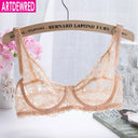 2018 NEW Sexy Women Lace Bra Luxury Cotton Mesh Bralette Lingerie Female Seamless Unpadded Floral Brassiere Intimates Femme