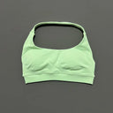 Women Sports Bra Seamless Halter Yoga Clothes Removable Cups Women Workout Clothing Gym Backless Bra Running Workout Tops