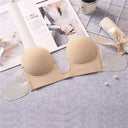 Strapless U Shaped Invisible Adhesive Plunge Silicone Bra Reusable Strapless Backless Breast Lifting Push Up Dress Underwear