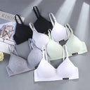 3pcs Women Thin Wireless Bra Girl Seamless Push Up Bra Student Comfort V-Shaped Underwear Adolescent Breathable Comfort Lingerie