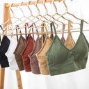 Kit 4 Women Seamless Bra Set, Sexy Beautiful Back Cotton Bra Comfortable Breathable Padded Bra Underwear
