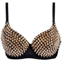 Newest Sexy Lingerie Sexy Women's Rhinestone Cover Bra Top Gold/Silver Plunge Wire Free Bralete Fashion Sequined Cover Top