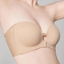 Front Closure Strapless Bras For Women Seamless Push Up Brassiere Thick Soft Underwear Solid Color Adjustable Invisible Lingerie