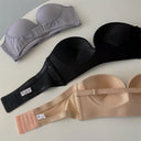 FINETOO Front Closure Strapless Bra For Woman Sexy Invisible Bras Underwear Female Push Up Brassiere One-piece Wireless Bralette