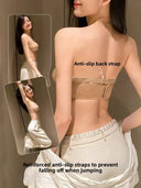 12CM Extreme Push Up Strapless Bra - No Wire, Back Support, Adhesive Sticky Bra for Lift Cleavage Non-Slip Invisible Nude Bra