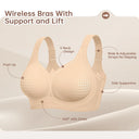 Plus Size Push Up Jelly Bra Seamless No Underwire Bras Full Coverage Brassiere Hide Back Fat Tshirt Bras Comfort Daily Bralette