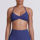 Sexy Neck Strap Bra for Woman Summer Breathable Backless Yoga Bra Women Fitness Solid Color Yoga Sports Bra Workout Top