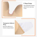 Strapless U Shaped Invisible Adhesive Plunge Silicone Bra Reusable Strapless Backless Breast Lifting Push Up Dress Underwear