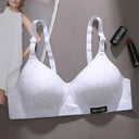 Cotton Women's AB cup Bra Underwear Wireless Gathering Comfortable V-Bra Women's Upward Push Underwear