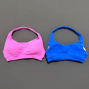 Women Sports Bra Seamless Halter Yoga Clothes Removable Cups Women Workout Clothing Gym Backless Bra Running Workout Tops