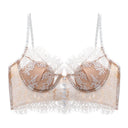 Sexy Lace French New Strappy Bra, Backless Underwear, Women's Retro Thin Vest Bra