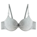 Women's Sexy Cotton Gathered Bra Deep V Underwire Ladied  Brassiere Push Up Lingerie Solid Bras Backless Intimate Underwear