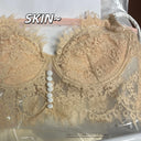 Sexy Lace French New Strappy Bra, Backless Underwear, Women's Retro Thin Vest Bra