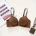New Red Smooth Push Up Bra for Small Chest, Thickened Seamless Lift, Wireless T-Shirt Bra for A/B Cup