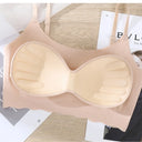 Non-wire Seamless Bras For Women Underwear Sports Ice Silk Wave Hem Comfort Bralette Sexy Lingerie Invisible T-Shirt Bra S-XXL