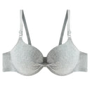 Sexy Women Cotton Gathered Bra Deep V Underwire Ladied  Brassiere Push Up Lingerie Solid Bras Backless Intimate Underwear