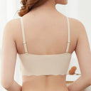 Non-wire Seamless Bras For Women Underwear Sports Ice Silk Wave Hem Comfort Bralette Sexy Lingerie Invisible T-Shirt Bra S-XXL