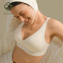 SUJIIN Sexy Seamless Wireless Bras for Women Push Up Padded Soft Support Invisible Lift V Neck Bralette Smooth Bra Female MX208