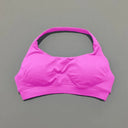 Women Sports Bra Seamless Halter Yoga Clothes Removable Cups Women Workout Clothing Gym Backless Bra Running Workout Tops