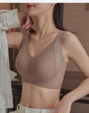 1pcs Women Large Size Bra Female Soft Support Seamless Underwear Comfortable Gathering No Steel Ring Light Thin Breathable Bras