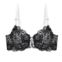 BCHRAYIUP Women's Sexy Lace Underwire Bra Lightly Padded Plunge Push up Cup Everyday Bra 34 36 38 40 42 44 A B C