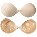 Palm Invisible Push Up Bra Women Backless Strapless Bra Seamless Front Closure Bralette Underwear Silicone Self-Adhesive Bra Pad