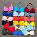 Sports Strappy Bra Yoga Underwear Women Gym Top Running Exercise Backless Bra High Support Active Wear Fitness Workout Halter