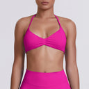 Sexy Neck Strap Bra for Woman Summer Breathable Backless Yoga Bra Women Fitness Solid Color Yoga Sports Bra Workout Top