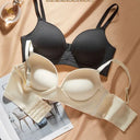 10cm Extreme Push Up Bra for AA/A Cup Lift Gather Wireless Bra, Anti-Sagging Side Smoothing Seamless T-Shirt Bra for Small Bust