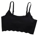 Non-wire Seamless Bras For Women Underwear Sports Ice Silk Wave Hem Comfort Bralette Sexy Lingerie Invisible T-Shirt Bra S-XXL