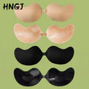Invisible Stick-On Strapless Seamless Push Up Bra with Lift and Anti-Convex for Women
