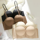 FINETOO Front Closure Sexy Push Up Bra Women Invisible Bras Underwear Lingerie For Female Brassiere Strapless Seamless Bralette