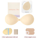 Cleavage Lift Silicone Stick-on Bra Replaceable Adhesive Sticky Bra Push Up Invisible Strapless Backless Underwear