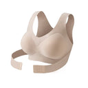 FallSweet Wireless Posture Correction Bra for Women Seamless Push Up Bralette with Cross Back Support for Daily Shaping Lingerie