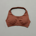 Women Sports Bra Seamless Halter Yoga Clothes Removable Cups Women Workout Clothing Gym Backless Bra Running Workout Tops