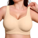 Plus Size Push Up Jelly Bra Seamless No Underwire Bras Full Coverage Brassiere Hide Back Fat Tshirt Bras Comfort Daily Bralette