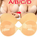 Women's Invisible Strapless Adhesive Stick Bra Strapless Push Up Bras Lingerie Seamless Silicone Nipple Cover Bralette Underwear