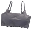 Non-wire Seamless Bras For Women Underwear Sports Ice Silk Wave Hem Comfort Bralette Sexy Lingerie Invisible T-Shirt Bra S-XXL