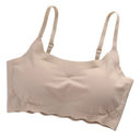 Non-wire Seamless Bras For Women Underwear Sports Ice Silk Wave Hem Comfort Bralette Sexy Lingerie Invisible T-Shirt Bra S-XXL
