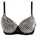 Newest Sexy Lingerie Sexy Women's Rhinestone Cover Bra Top Gold/Silver Plunge Wire Free Bralete Fashion Sequined Cover Top